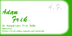 adam frik business card